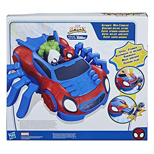 Hasbro Spidey y Sus fantásticos Amigos - Ultimate Web-Crawler Incluye vehículo spara Golpear y un Personaje de 10 cm, para niños a Partir de 3 años