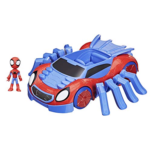 Hasbro Spidey y Sus fantásticos Amigos - Ultimate Web-Crawler Incluye vehículo spara Golpear y un Personaje de 10 cm, para niños a Partir de 3 años