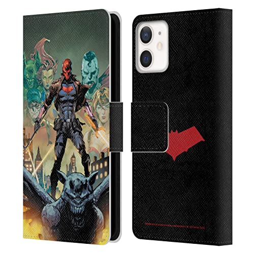 Head Case Designs Licenciado Oficialmente Batman DC Comics Y los Forajidos #50 Capucha roja Carcasa de Cuero Tipo Libro Compatible con Apple iPhone 12 Mini