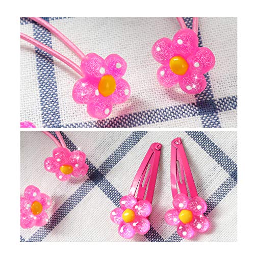 Hifot Joyas para niños Niñas Collar Pulsera Anillo Pendientes de Clip Pinzas de Cabello Conjunto, Favores del Partido de la joyería del Traje Regalo para Vestir Juego de imaginación