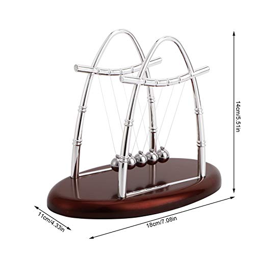 Horoper Newtons Rack Balance Balls, Péndulo de Escritorio Bola de Acero Física Ciencia Péndulo Adornos Escritorio de Juguete