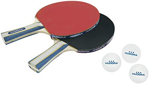 Hudora Juego de tenis de mesa new Contest 2.0, Blanco, 40 mm, 76245