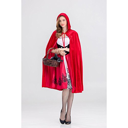 ifundom Halloween Decoraciones Moda Mujer Halloween Caperucita Roja Campesina Halloween Disfraz - Talla S