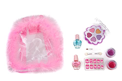 Inca. Mochila de Princesa con Kit Completo de Maquillaje y manicura para niña. Juguete de Maquillaje Infantil de fácil Lavado con Agua. Nó tóxico