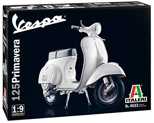 Italeri 4633S 1:9 Vespa 125" Primavera-réplica Fiel, modelismo, Hobby, encolado, Kit de plástico, Montaje, Color unvarnished (4633)