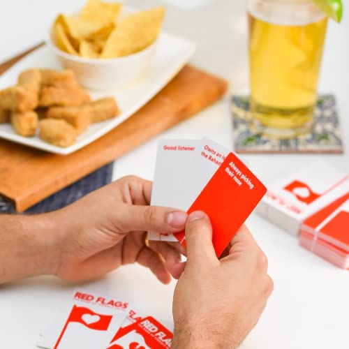 Jack Dire - Juego de cartas Red Flags, el divertido juego de las citas terribles, ideal para fiestas, para adultos, de 3 a 10 jugadores, del creador de Superfight