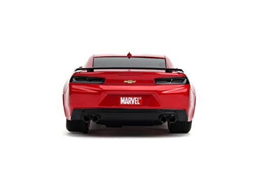 Jada - Marvel Iron Man coche radiocontrol Chevy 2016, escala 1:16, con mando, 2 canales, batería recargable por USB