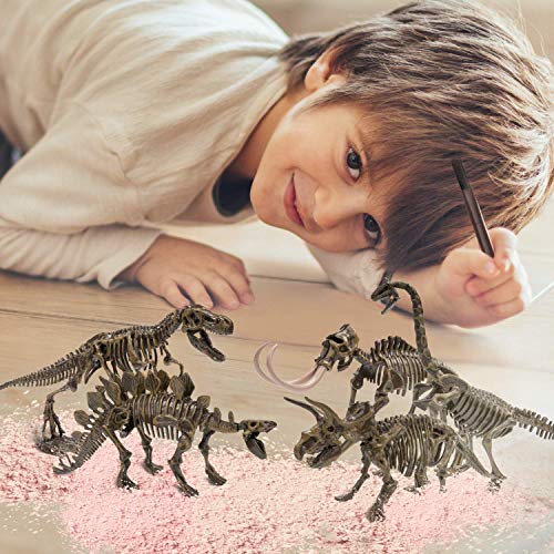 JamBer Juego de Dinosaurios Juguetes Fósiles de Excavación Modelo de Dinosaurio para Niños Niñas