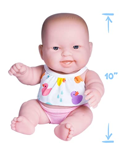 JC Toys, Muñeca Lots to Love Babies con Cuerpo de Goma. Set de Regalo con bañera, Trona y 20+ Accesorios.