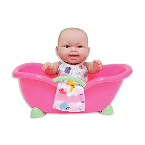 JC Toys, Muñeca Lots to Love Babies con Cuerpo de Goma. Set de Regalo con bañera, Trona y 20+ Accesorios.