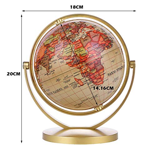 JKXWX Globo terráqueo Tierra terrestre Globo Mapa del Mundo con la geografía de Soporte Educación Educación Decoración del hogar Ornamento Oficina Regalo de los niños Globo terrestre