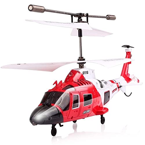 JLLING 3.5CH Helicóptero de Control Remoto Drone Juguetes inastillables Attack Marines RC Helicóptero 3.7V 150mAH Li-Poly para niños Juguete para niños Regalo, 21.5 * 5.3 * 9.5 CM con luz LED