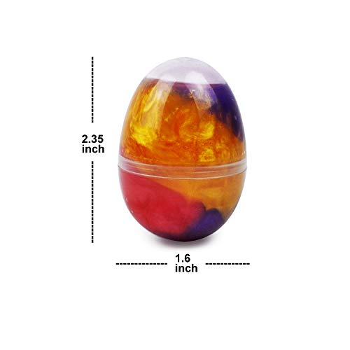 JOYIN 16 Paquetes de Huevos de Pascua Precargados con Slime de cristal de Galaxia para Aliviar el Rstrés, Rellenos de Fiestas de Pascua para Búsqueda de Huevos de Pascua, Regalos para Niños