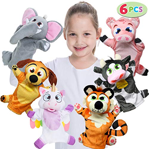 JOYIN 6PCS Títeres de Mano Marionetas de Mano Animal Juguete para Niños Juguetes de Fiesta Cumpleanos