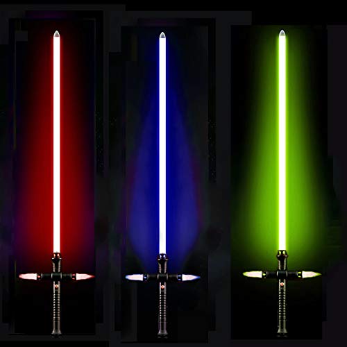 JRPT Arma de Combate de la Manija Del Metal Del Efecto Sonoro Del Juguete Sable de Luz, Led Luminoso Espada Al Aire Libre Cuchillo Wars Force Fx Foc Regalo de Los Juguetes Prop/Green