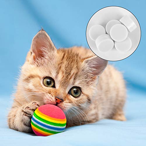 Jubaopen 120PCS Cascabeles, Juguetes Ruido para Mascota Juguetes Ruido Fabricante Bola de Caja Sonajeros Bebe para Perros, Mascotas, Niños Pequeños, Niños, Juguetes Educativos Musicales (Blanco)