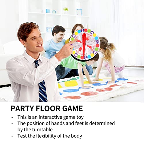 Juego de Piso Familiar Tapete de Juego, Juegos de Suelo Gaming Familiar, Juegos de Mesa, Divertido Juego de Enredos Familiar, Juego de Habilidad para Interiores y Exteriores, 2-4 personas