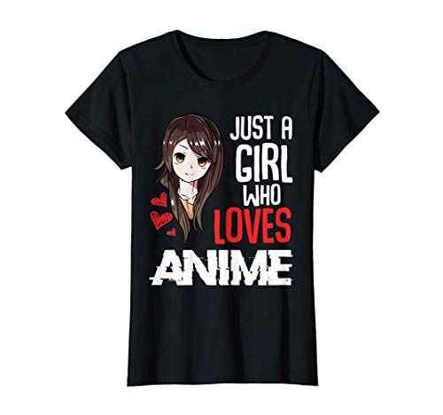 Just a Girl Who Loves Anime Kawaii Otaku Manga Japan Fan Camiseta