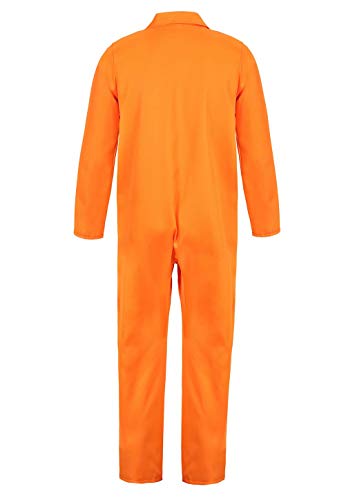 jutrisujo Disfraz Prisionero huido Naranja Hombre Cosplay Halloween Carnaval Adulto s