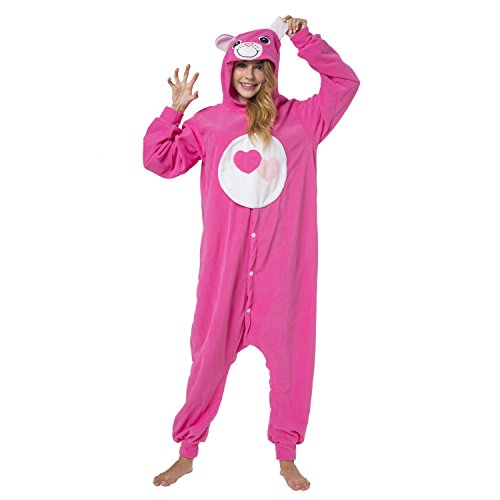 Katara- Pijamas Care Bears (4+ Modelos) Disney Traje de Oso Carnaval Adulto, Color amorosita rosa, Talla 165-175cm (1744)