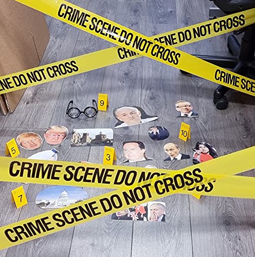 Kobe1 Cinta adhesiva de barrera de crime Scene Do Not Cross (6 m) y marcos pequeños para fotos (1 a 10 tarjetas) (7 x 4 cm plegado)