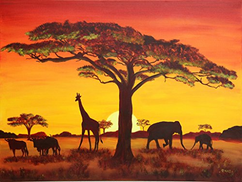 Lais Puzzle Atardecer con Animales africanos 1000 Piezas