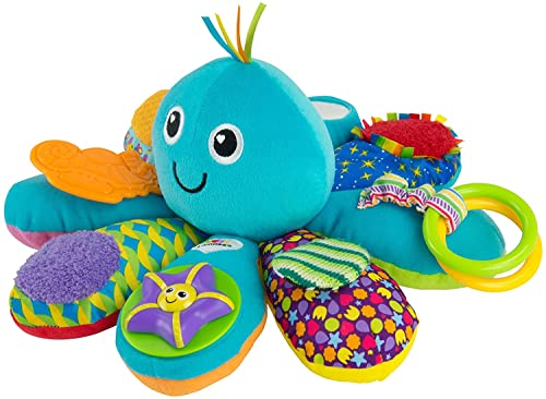 Lamaze de Bizak, Pulpo Multiactividades, Juguete Sensorial Bebé, Pulpo de 8 Tentáculos con Diferentes Actividades, Incluye Anilla Clip