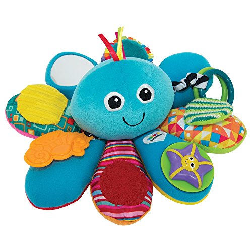 Lamaze de Bizak, Pulpo Multiactividades, Juguete Sensorial Bebé, Pulpo de 8 Tentáculos con Diferentes Actividades, Incluye Anilla Clip