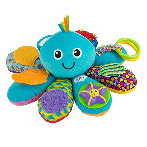 Lamaze de Bizak, Pulpo Multiactividades, Juguete Sensorial Bebé, Pulpo de 8 Tentáculos con Diferentes Actividades, Incluye Anilla Clip