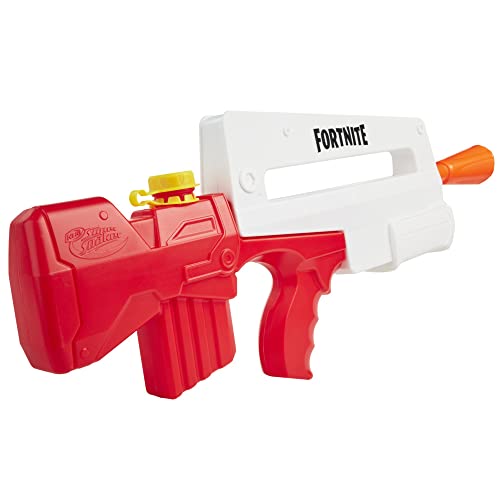 Lanzador de Agua Nerf Super Soaker Fortnite Burst AR. Lanzamiento por Bombeo, Juegos de Verano para niños, Adolescentes y Adultos