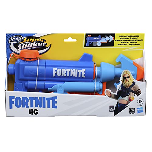 Lanzador de Agua Nerf Super Soaker Fortnite HG - Lanzador para Juegos acuáticos - para Adolescentes y Adultos