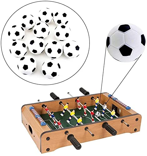 LATRAT Mini bolas de futbolín de 32 mm, accesorio para máquina de juegos de mesa de fútbol, estilo clásico, de plástico duro, 10 unidades