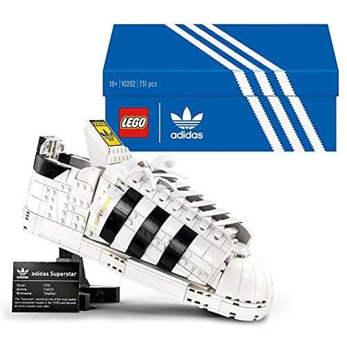 LEGO 10282 Adidas Originals Superstar, Set de Construcción para Adultos de Maqueta de Zapatillas, Coleccionables para Exponer