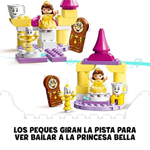 LEGO 10960 Duplo Disney Princess Salón de Baile de Bella, Set para Bebés con Chip de La Bella y la Bestia, Juguete para Niños 2 Años