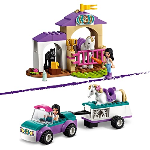 LEGO 41441 Friends Entrenamiento y Remolque EcuestreJuguete de Construcción para Niños 4 años con Figura de Caballo