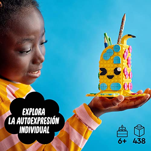 LEGO 41948 Dots Plátano Adorable: Portalápices, Kit de Manualidades para Niños y Niñas 6 Años, Accesorios de Escritorio DIY, Decoración de Habitación