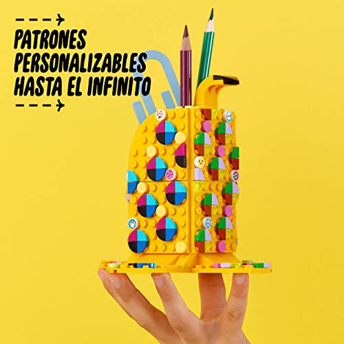 LEGO 41948 Dots Plátano Adorable: Portalápices, Kit de Manualidades para Niños y Niñas 6 Años, Accesorios de Escritorio DIY, Decoración de Habitación