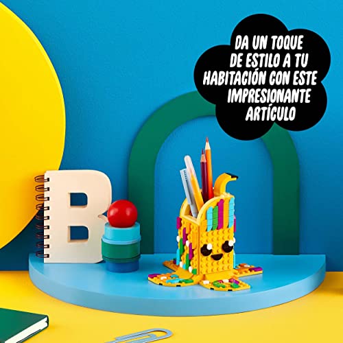 LEGO 41948 Dots Plátano Adorable: Portalápices, Kit de Manualidades para Niños y Niñas 6 Años, Accesorios de Escritorio DIY, Decoración de Habitación