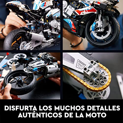 LEGO 42130 Technic BMW M 1000 RR, Motos a Escala, Coleccionable, Maqueta para Construir para Adultos, Día del Padre Regalos Originales