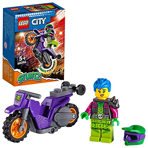 LEGO 60296 City Stuntz Moto Acrobática: Rampante, Set con Moto de Juguete y Mini Figura para Niños y Niñas +5 Años