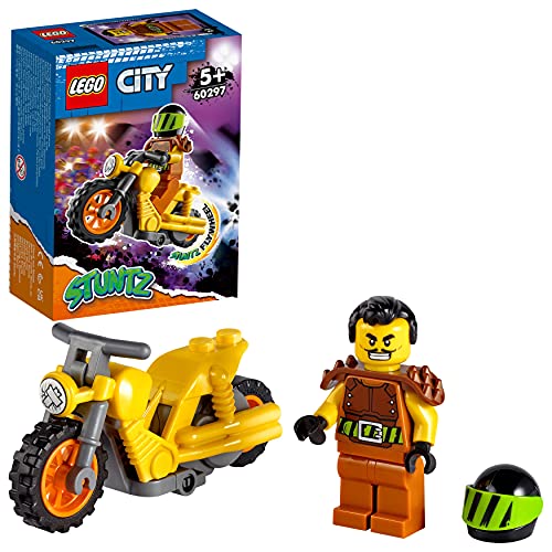 LEGO 60297 City Stuntz Moto Acrobática: DemoliciónJuguete con Moto con Rueda de Inercia y Mini Figura del Piloto para Niños 5 años