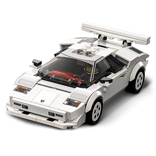 LEGO 76908 Speed Champion Lamborghini Countach, Réplica de Coche de Carreras, Deportivo de Juguete para Niños a Partir de 8 Años, Colección 2022