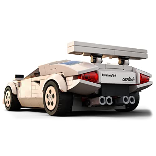 LEGO 76908 Speed Champion Lamborghini Countach, Réplica de Coche de Carreras, Deportivo de Juguete para Niños a Partir de 8 Años, Colección 2022