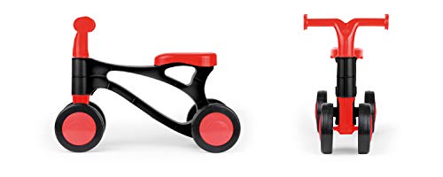 Lena 07161 My First, Rojo y Negro, Sentarse Ejes de Acero, Equilibrio de Aprendizaje y para Entrenar Caminando, Scooter para niños a Partir de 18 Meses