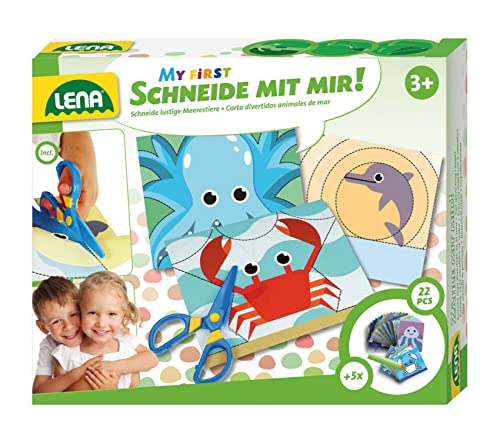 Lena 42632 - cortándome Animales Marinos, Incluyendo Tijeras, 27 pcs