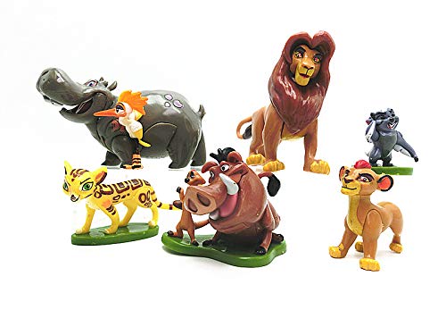 León Cake Topper 6 Pcs El Rey León Decoración de Tartas Figuras Decoración para Tarta de cumpleaños de Animales de Dibujos Animados del Fiesta Suministros