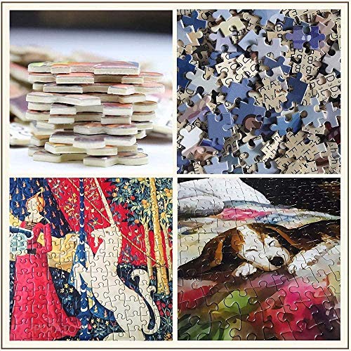 LHJOYSP Puzzle numeros Madera Puzzle 1000 Piezas Molinos de Viento del Egeo en Oia, Molinos de la Ciudad, Santorini, Grecia 75x50cm