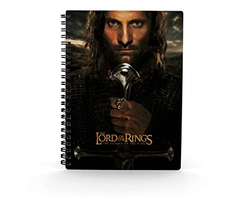 Libreta efecto 3d sd toys el señor de los anillos aragorn