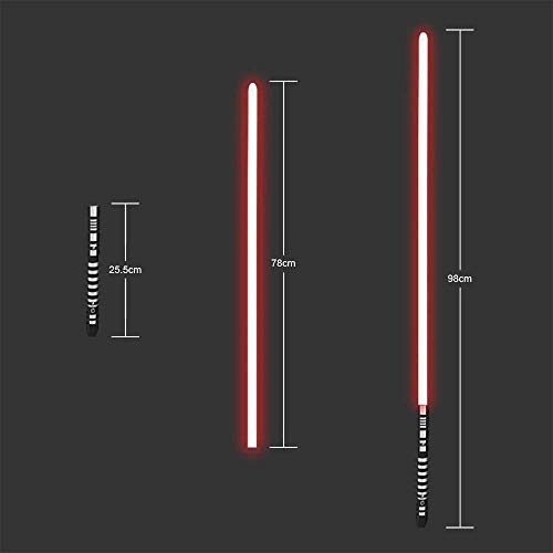 Lightsaber RGB 16 colores cambiantes de metal de aluminio Hilt, Ghost Premium Force FX Black Series Sable de luz con sonido de 3 modos, para Game Boy, Adultos, soporta duelo pesado real