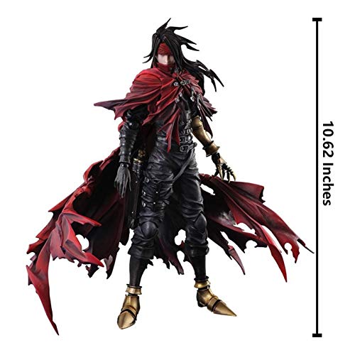 lilongjiao Final Fantasy: Dirge of Cerberus Vincent Valentine Juego Artes Kai equipados con Armas y reemplazable Manos Figura de PVC de Alta - 10,62 Pulgadas